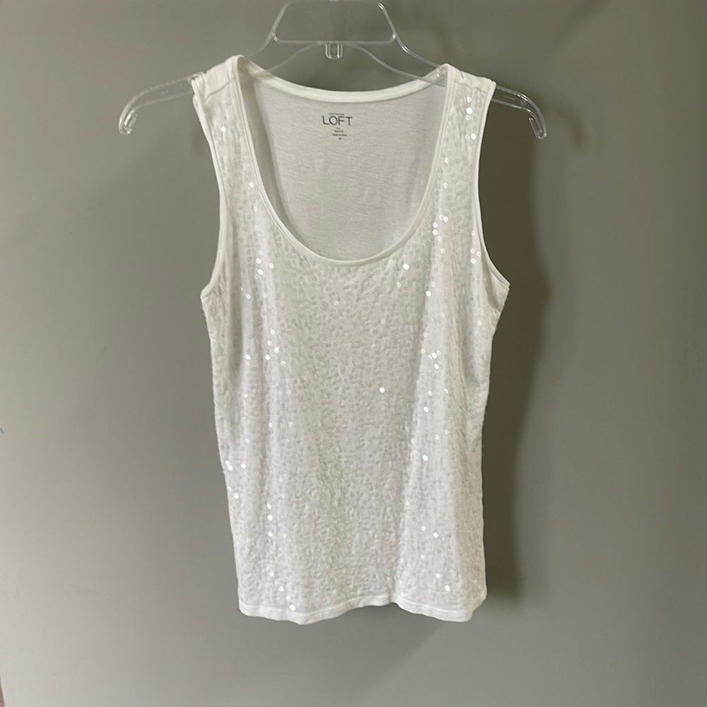 LOFT Sequin Tank - Petite Small